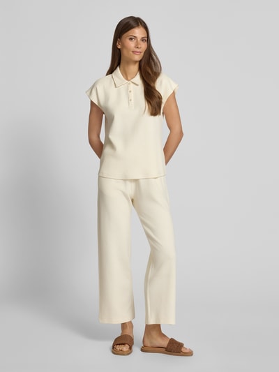 Christian Berg Woman Flared Culotte mit Strukturmuster Offwhite 1