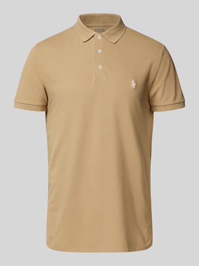 Polo Ralph Lauren Poloshirt mit Label-Stitching Camel 2