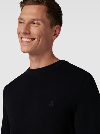 Marc O'Polo Strickpullover mit gerippten Abschlüssen Black 3