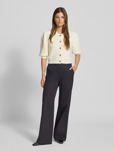 Bash Strickjacke mit durchgängiger Knopfleiste Modell 'Garance' Ecru 1