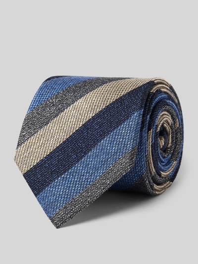 REAL GUYS Stropdas van zijdemix met logopatch (8,5 cm) Marineblauw - 1