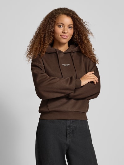 JJXX Hoodie met kangoeroezak. model 'STUDIO VESTERBRO' Donkerbruin - 4