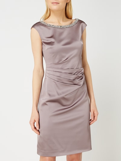 Christian Berg Cocktail Cocktailkleid aus Satin mit Ziersteinen  Mauve Melange 4