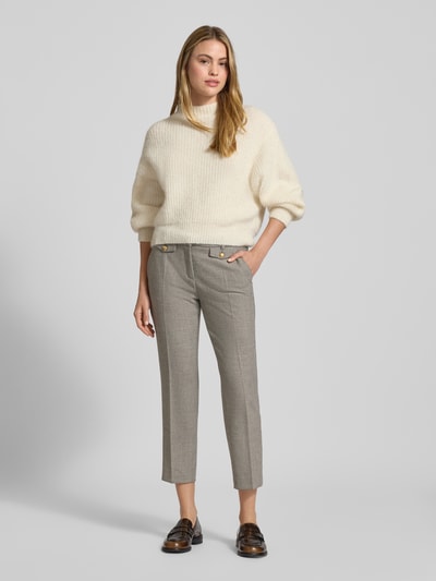 Cambio Stoffen broek met viscose en persplooien, model 'KRYSTAL' Grafiet - 1