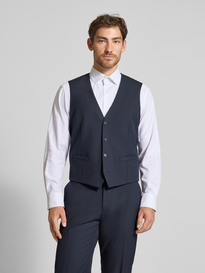 Christian Berg Men Anzugweste mit Knopfleiste Marine 4
