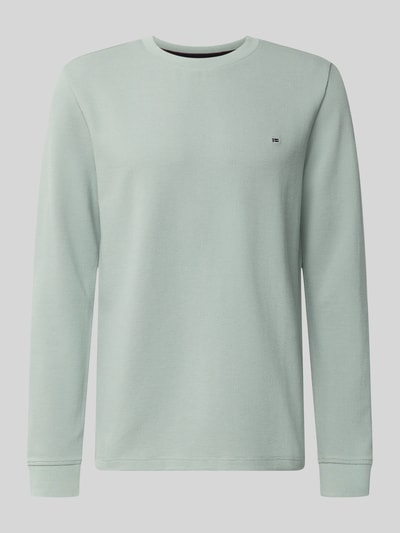Christian Berg Men Pullover aus Baumwoll-Mix Metallic Gruen 1