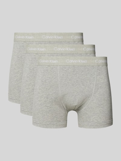 Calvin Klein Underwear Trunks mit Label-Bund im 3er-Pack Hellgrau 1