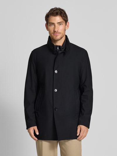 Strellson Regular fit lange jas met uitneembare binnenkraag, model 'FINALLY FLEX' Zwart - 4