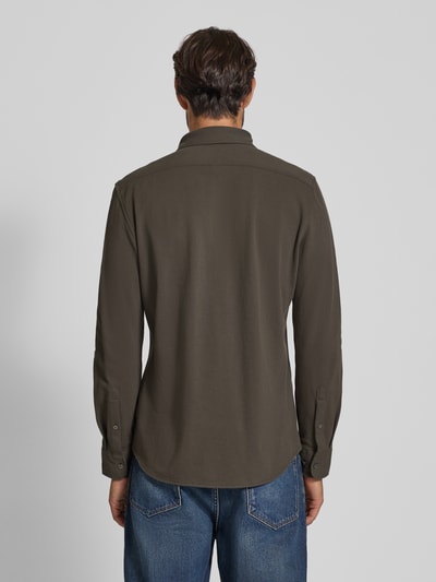 Marc O'Polo Shaped Fit Freizeithemd aus reiner Baumwolle Khaki 5
