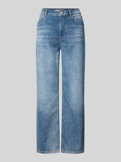 Produktfoto, Jeans im Used-Look mit Eingrifftaschen von Lanius aus Baumwoll-Mix mit Stretch-Anteil, Relaxed-Fit, blaue Jeans-Optik.