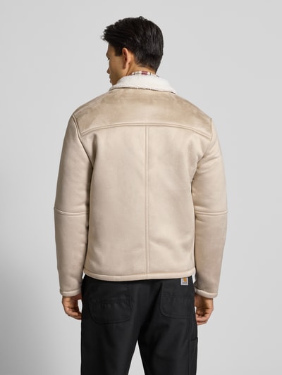 Only & Sons Regular fit bomberjack met kraag van imitatiebont, model 'ROYCE' Beige - 5