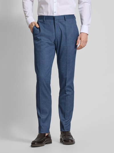 Roy Robson Regular fit pantalon met persplooien Donkerblauw - 4