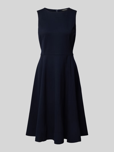 Lauren Ralph Lauren Knielanges Kleid mit Rundhalsausschnitt Modell 'CHARLEY' Marine 2