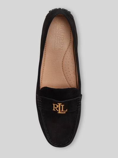 Lauren Ralph Lauren Slipper aus echtem Veloursleder Black 3