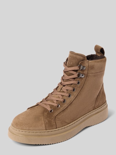 Marc O'Polo Schnürstiefel aus Veloursleder Modell 'ALGOT' Taupe 1