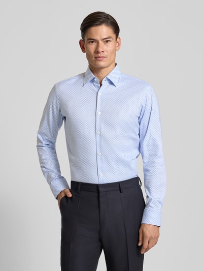 BOSS Koszula biznesowa o kroju regular fit z mieszanki bawełny model ‘JOE’ Błękitny 4