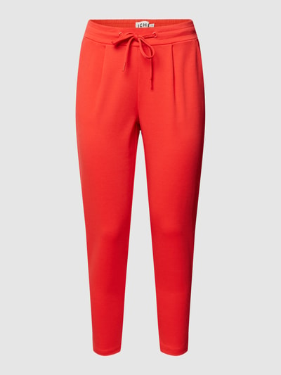 ICHI Spodnie dresowe o skróconym kroju model ‘KATE’ Czerwony 2
