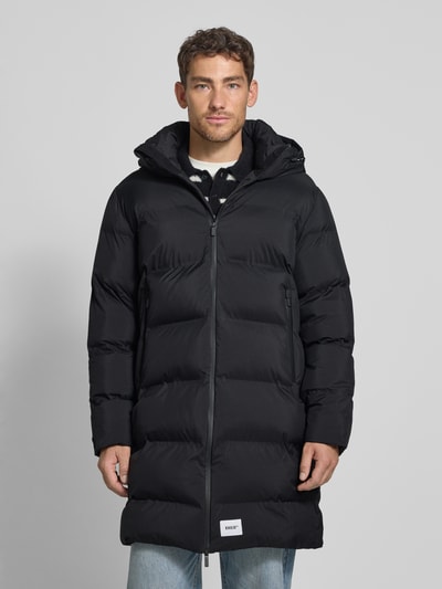 khujo Steppmantel mit Label-Patch Modell 'Caius' Black 4