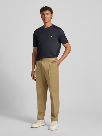 Emporio Armani T-Shirt mit Label-Stitching Marine 1
