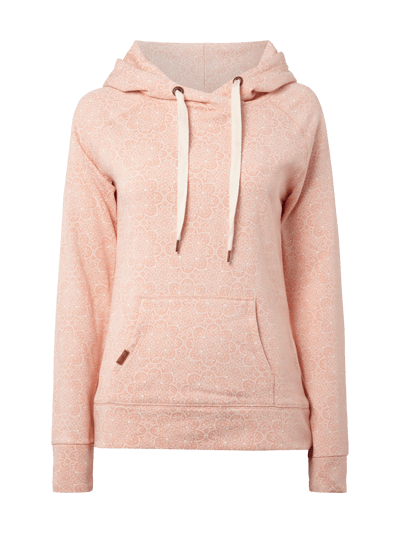 Review Hoodie mit ornamentalem Muster Lachs Melange 1