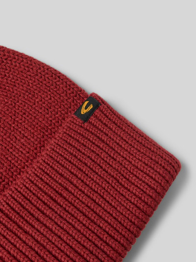 camel active Beanie van een mix van katoen en kasjmier Bordeaux - 2