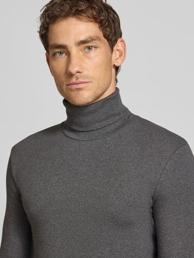 Marc O'Polo Regular Fit Langarmshirt aus reiner Baumwolle Mittelgrau 3