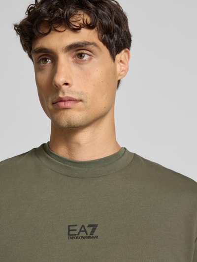 EA7 Emporio Armani Sweatshirt met labeldetail Leem - 3
