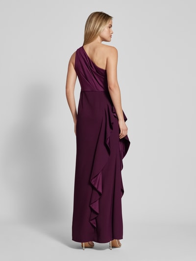 Adrianna Papell Avondjurk met one shoulder-band Bordeaux - 5