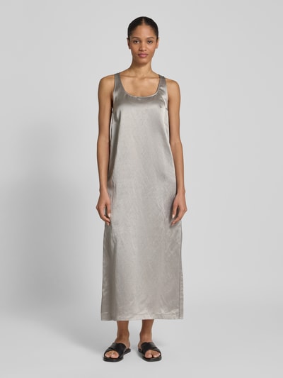 Luisa Cerano Midikleid mit Leinen-Anteil Silber 4