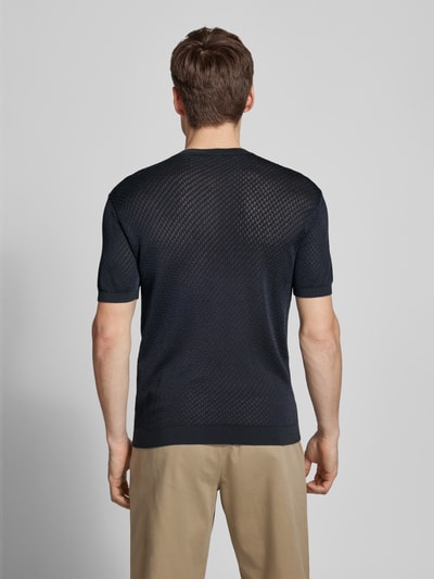 Emporio Armani T-Shirt mit Sturkturmuster Marine 5