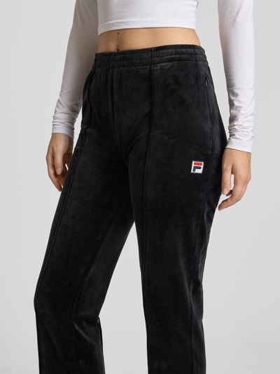 FILA Straight fit sweatpants met elastische band, model 'ADRIANO' Zwart - 3