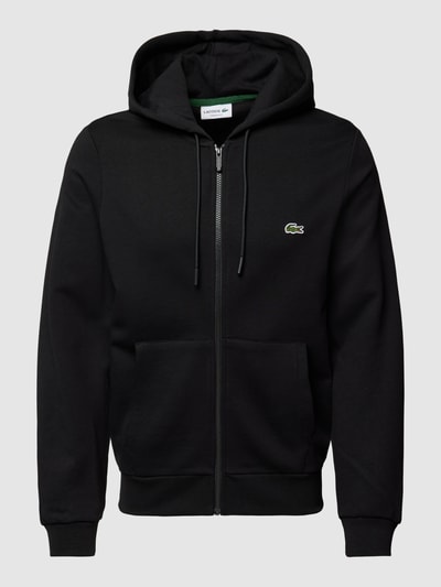 Lacoste Bluza rozpinana z naszywką z logo Czarny 2