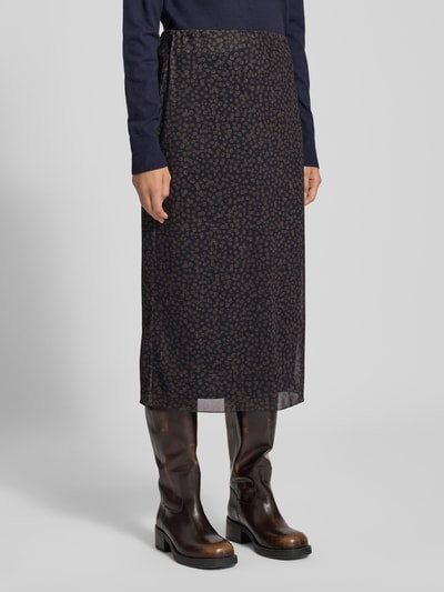 ROBE LÉGÈRE Midirock mit blickdichtem Unterrock Marine 4