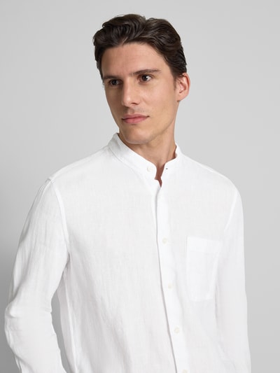 Marc O'Polo Regular Fit Freizeithemd aus reinem Leinen Weiss 3