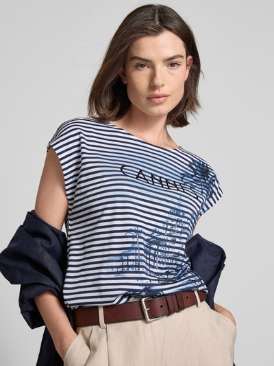 monari T-Shirt mit Statement- und Motiv-Print Marine 3