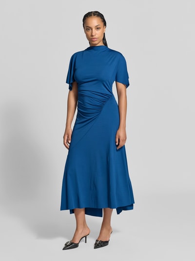 Victoria Beckham Abendkleid mit Drapierung Modell 'CAPSLEEVEDRESS' Blau 4