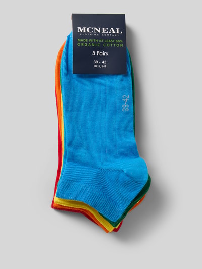 Productfoto, Sneakersokken uit katoenmix in 5-pack van MCNEAL, elastische boorden, label-stitching, heldere kleuren, herenmode