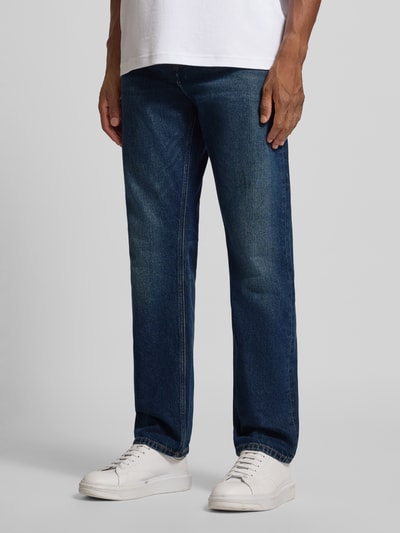 Tommy Hilfiger Straight Fit Jeans aus reiner Baumwolle Dunkelblau 4