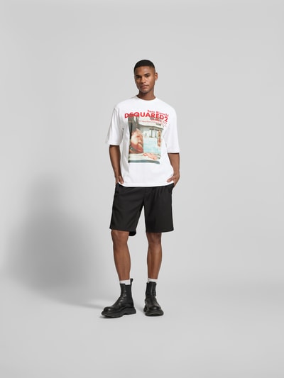 Dsquared2 Loose Fit T-Shirt aus reiner Baumwolle Weiss 1