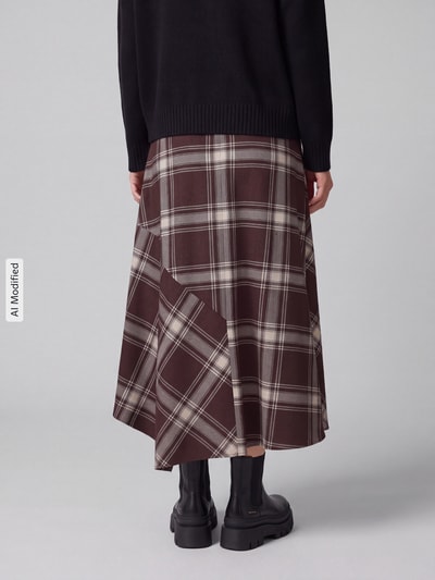 Weekend Max Mara Maxi-Rock mit asymmetrischem Saum Modell 'D-ROCK' Mittelbraun 5