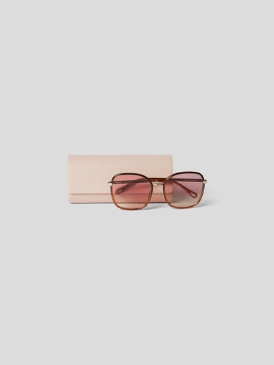 Chloé Sonnenbrille mit Label-Prägung Beige 5