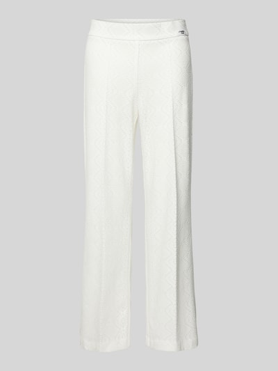 Cambio Straight leg broek met verkort model, model 'FAITH' Offwhite - 2