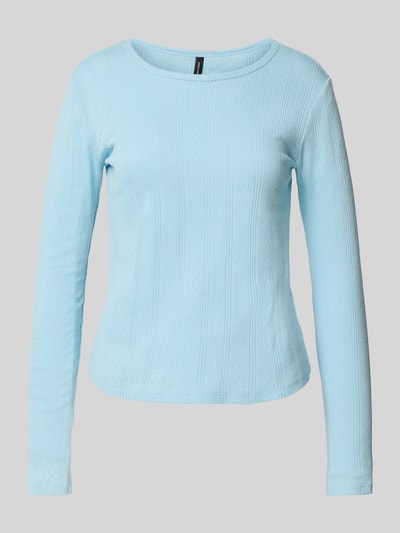 Vero Moda Regular Fit Langarmshirt aus reiner Baumwolle Modell 'LISA'
 Hellblau 2