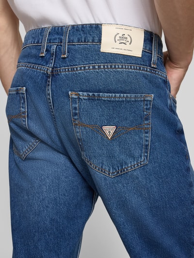 GUESS Straight Fit Jeans aus reiner Baumwolle Modell 'Rodeo' Jeansblau 3