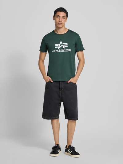 Alpha Industries T-Shirt mit Label-Print Gruen 1
