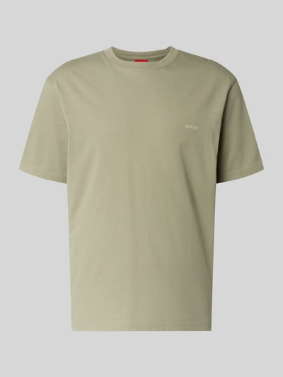 Produktfoto, Relaxed Fit T-Shirt mit Rückenprint von HUGO in mehrfarbigem Design aus reiner Baumwolle mit Label Print und Rundhalsausschnitt