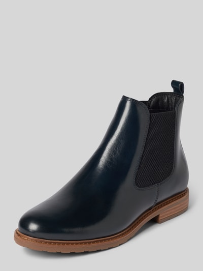 Tamaris Chelsea boots van echt leer Marineblauw - 1