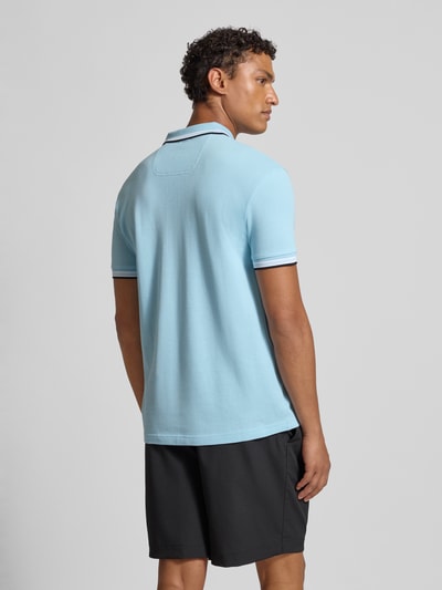 BOSS Green Regular Fit Poloshirt aus reiner Baumwolle Hellblau 5