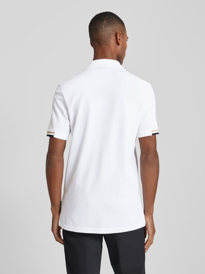 BOSS Poloshirt mit Label-Print Modell 'Parlay' Weiss 5