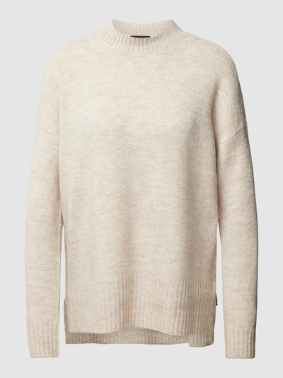 Vero Moda Oversized Strickpullover mit Rundhalsausschnitt Modell 'LEFILE' Offwhite Melange 2